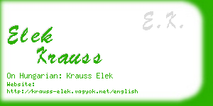 elek krauss business card